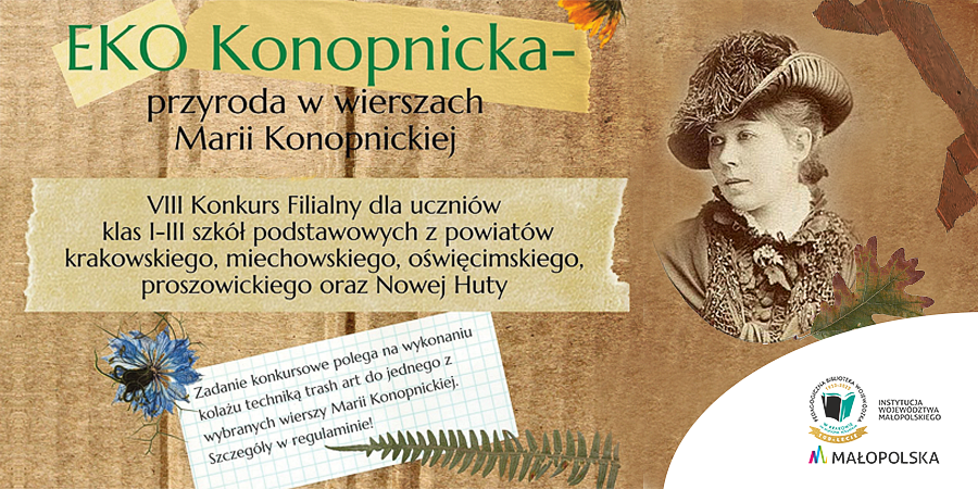 „EKO Konopnicka – przyroda w wierszach Marii Konopnickiej” – konkurs dla uczniów